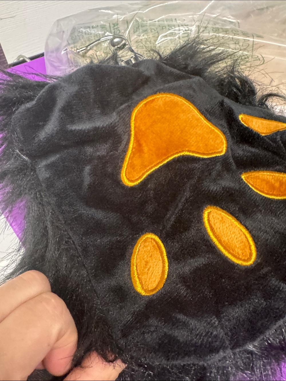 5 pc Furry Costume Therian Mask and Tail Kit, Atiofber Paws Gloves - Picture 3 of 9
